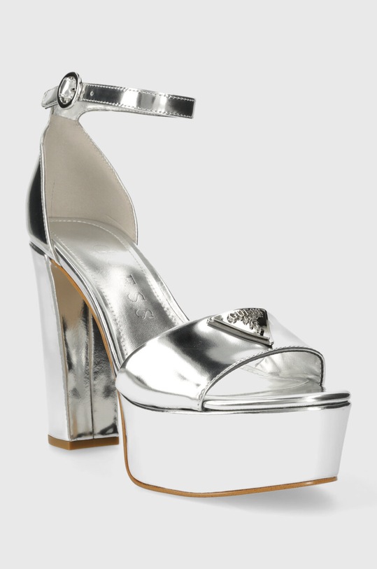 Guess sandale de piele SETON FLPSET.LEM03.SILVE argintiu SS24