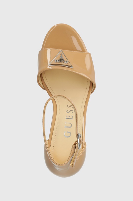 Guess sandały skórzane SETON beżowy FLPSET.PAT03.NUDE