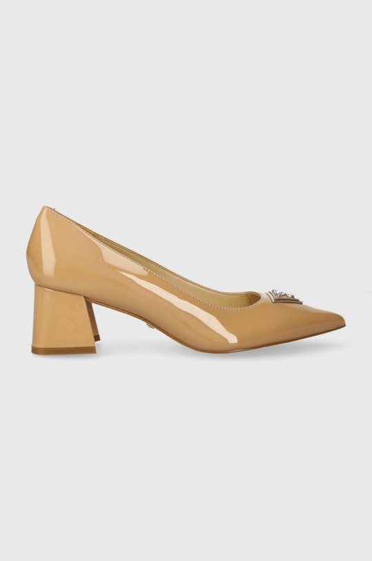 Шкіряні туфлі Guess ZABBI 5-8 см бежевий FLPZBB.PAT08.NUDE