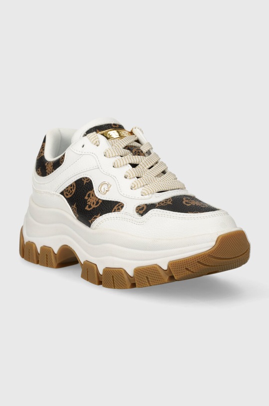 Guess sneakersy BRECKY3 FLPBR3.FAL12.WHIBR biały SS24
