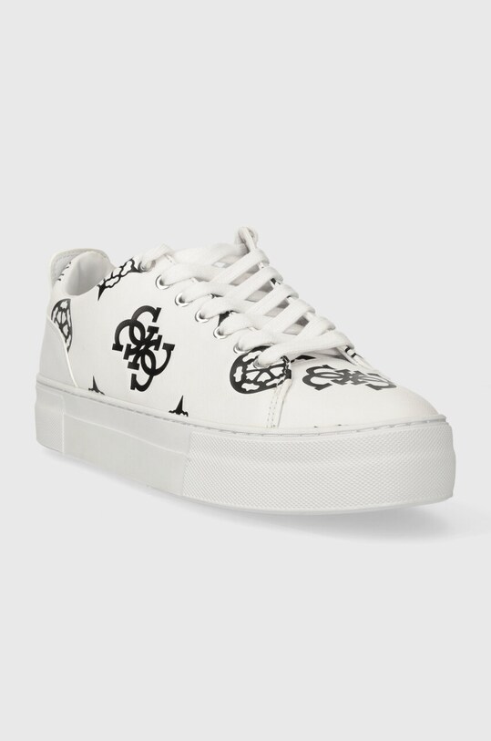 Guess sneakers GIANELE4 FLPGN4.ELE12.WHBLK alb SS24