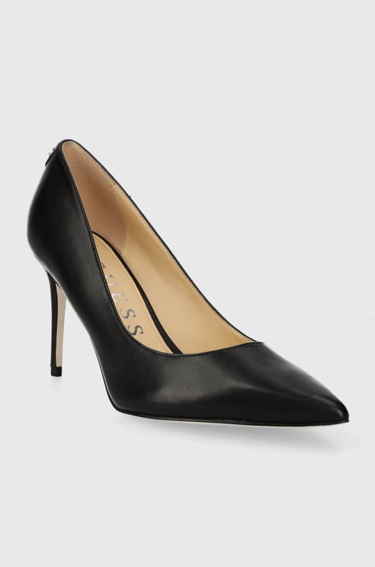 Guess szpilki skórzane RICA7 FLPRC7.LEA03.BLACK czarny SS24
