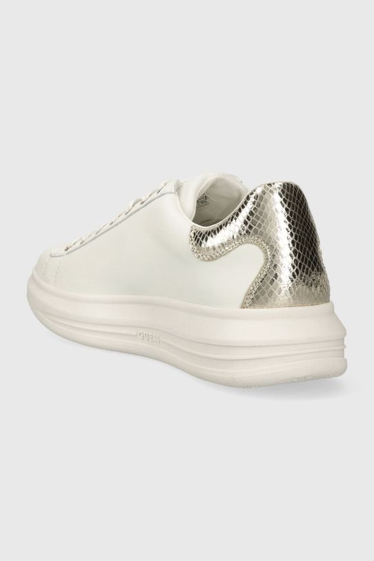 Obuwie Guess sneakersy skórzane VIBO FL8VIB.LEA12.WHIGO biały
