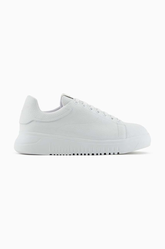 Kožené tenisky Emporio Armani plochá biela X3X024.XF768.00001