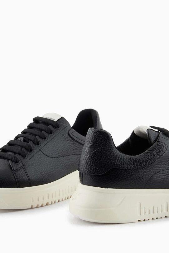 Kožené sneakers boty Emporio Armani černá X3X024.XF768.00002