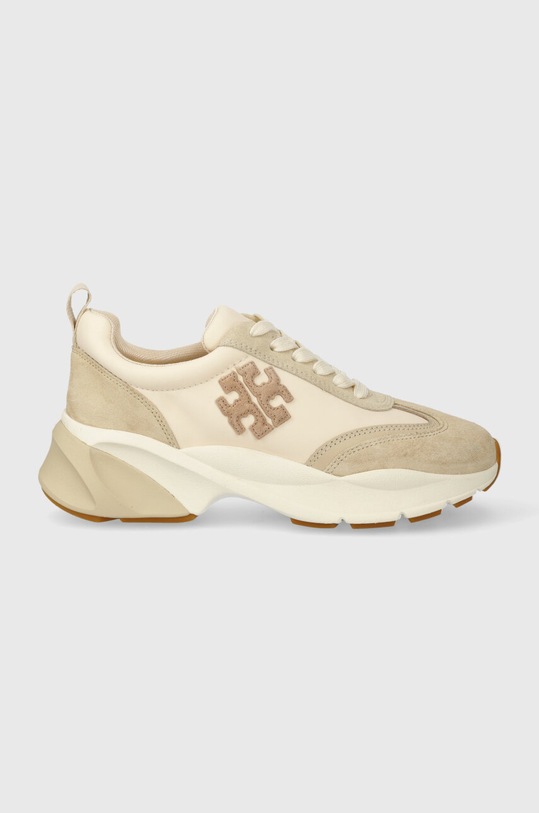 Tenisky Tory Burch Good Luck Trainer imitácia semišu béžová 83833.700.N