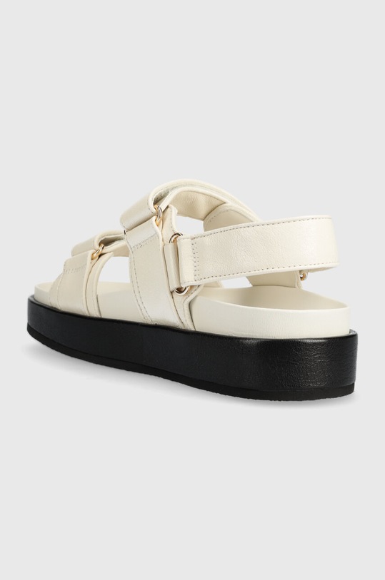 Obuwie Tory Burch sandały skórzane Kira Sport Sandal 144328.104 beżowy