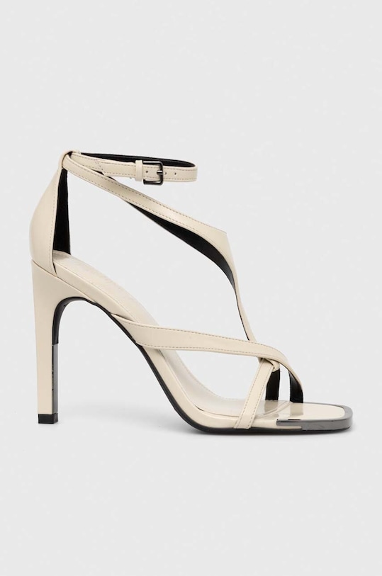 Sandály Dkny Audrey imitace lakované kůže béžová K1438473.BNE