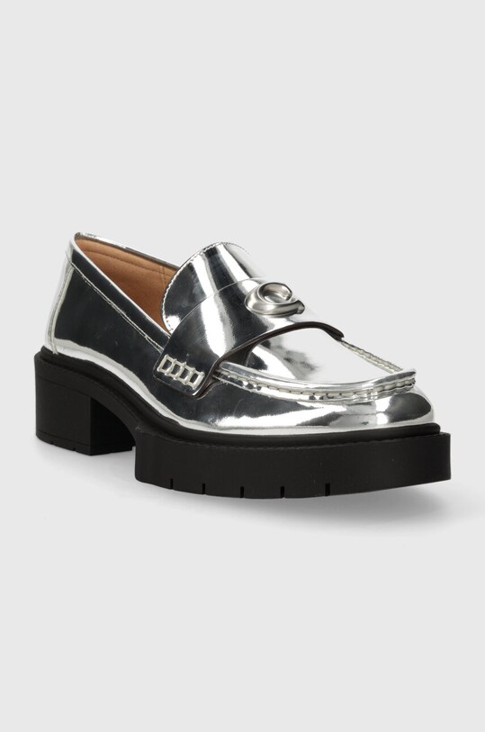 Coach mocasini de piele Leah CM753.SLV argintiu SS24