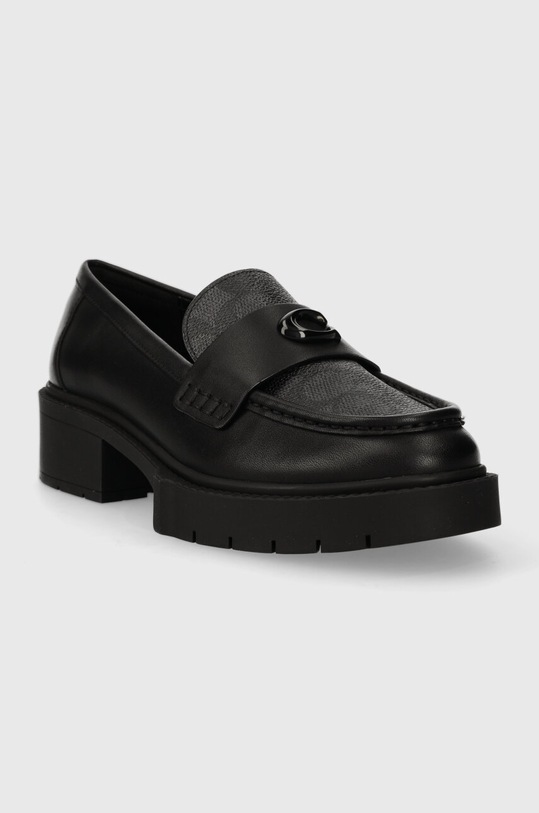 Coach mokasyny skórzane Leah CP757.BLK czarny SS24