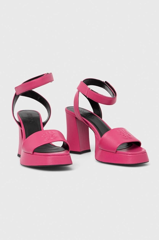 Kožené sandále HUGO Vicky 50513175.670 ružová SS24