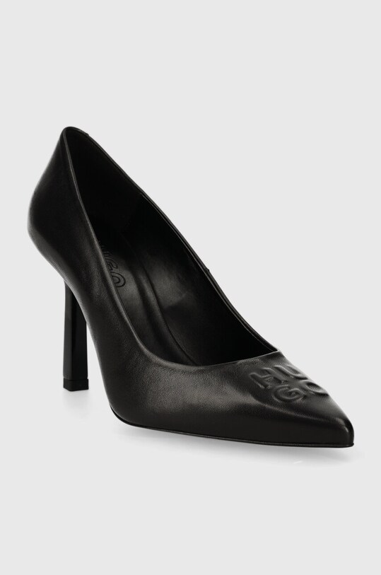 Δερμάτινες γόβες HUGO Katniss 50513180.001 μαύρο SS24