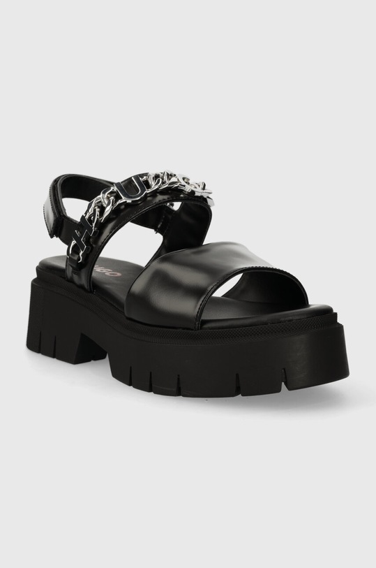 HUGO sandale de piele KrisSandal 50513534.001 negru SS24