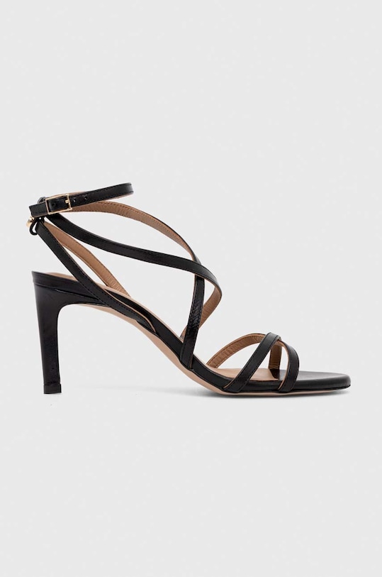 BOSS sandale de piele Janet subțire negru 50512942.001