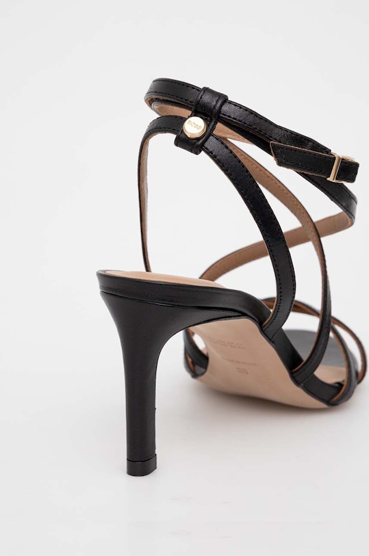 Încălțăminte BOSS sandale de piele Janet 50512942.001 negru