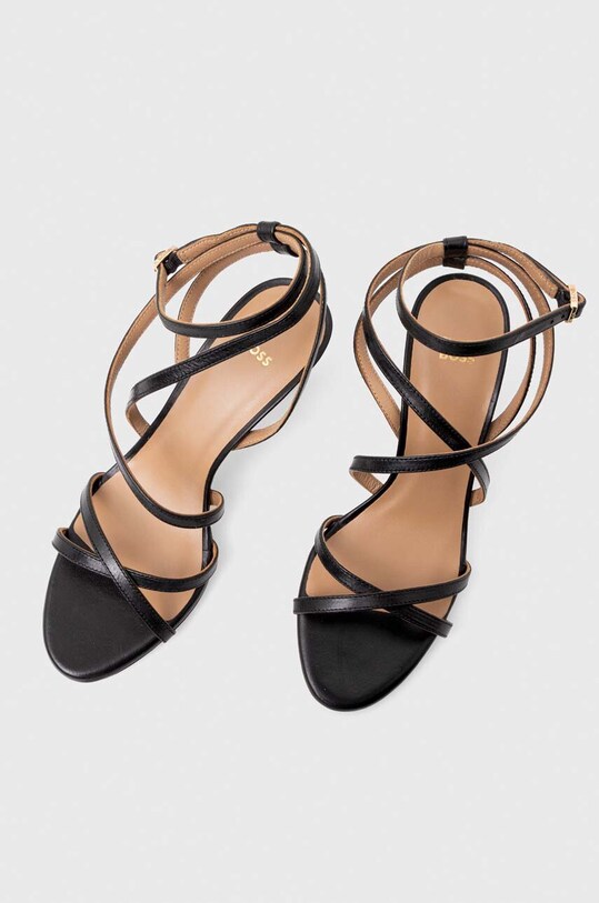 BOSS sandale de piele Janet negru 50512942.001