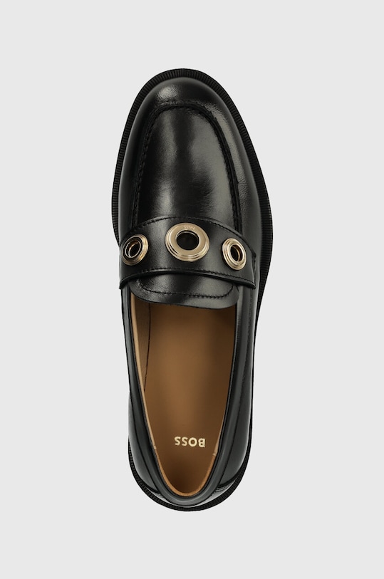 Шкіряні мокасини BOSS Helen чорний 50513088.001