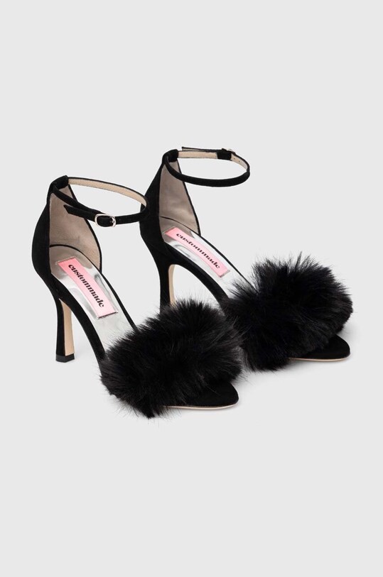 Замшевые сандалии Custommade Ashley Suede Plush 000102046.993 чёрный SS24