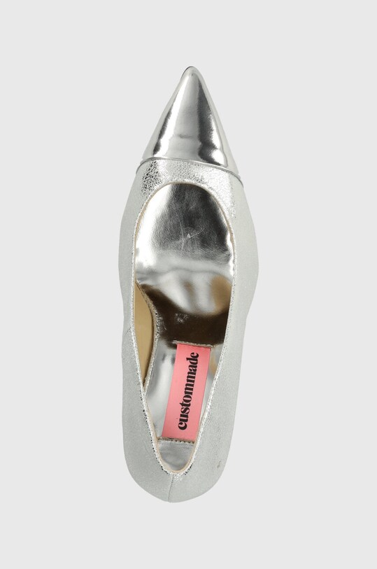 Custommade szpilki skórzane Awa Twinkle srebrny 000303014.955