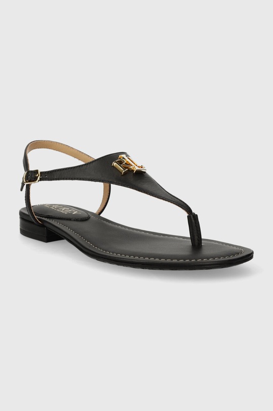 Lauren Ralph Lauren sandały skórzane Ellington 802940593001.001 czarny SS24