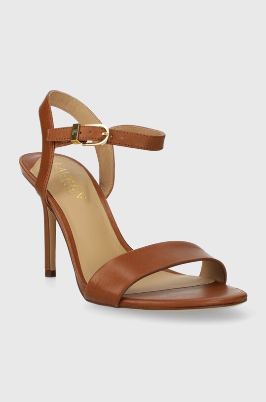 Lauren Ralph Lauren sandały skórzane Gwen 802940588002.270 brązowy AW25