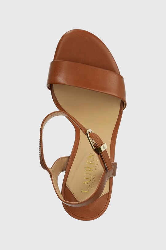 Kožne sandale Lauren Ralph Lauren Gwen smeđa 802940588002.270