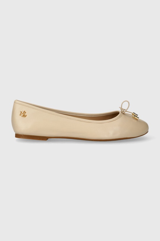 Lauren Ralph Lauren baleriny skórzane Jayna beżowy 802940728001.250