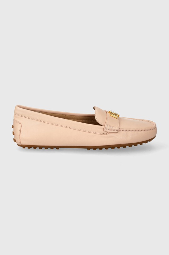 Lauren Ralph Lauren mokasyny skórzane Barnsbury płaski różowy 802852847015.830