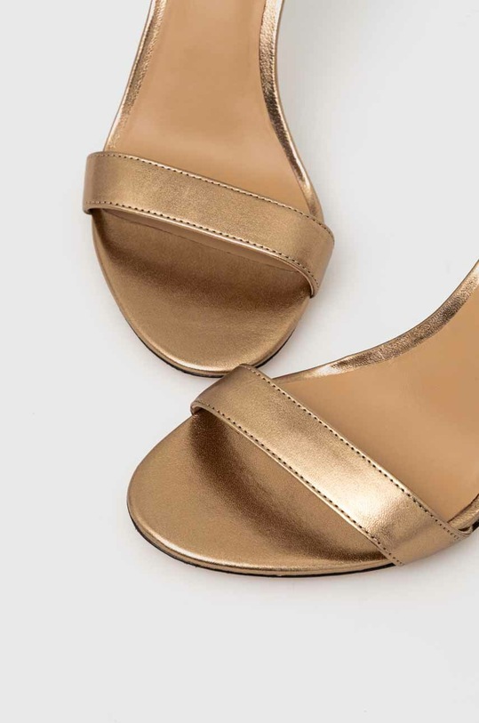 Lauren Ralph Lauren sandały skórzane Allie złoty 802912334002.200