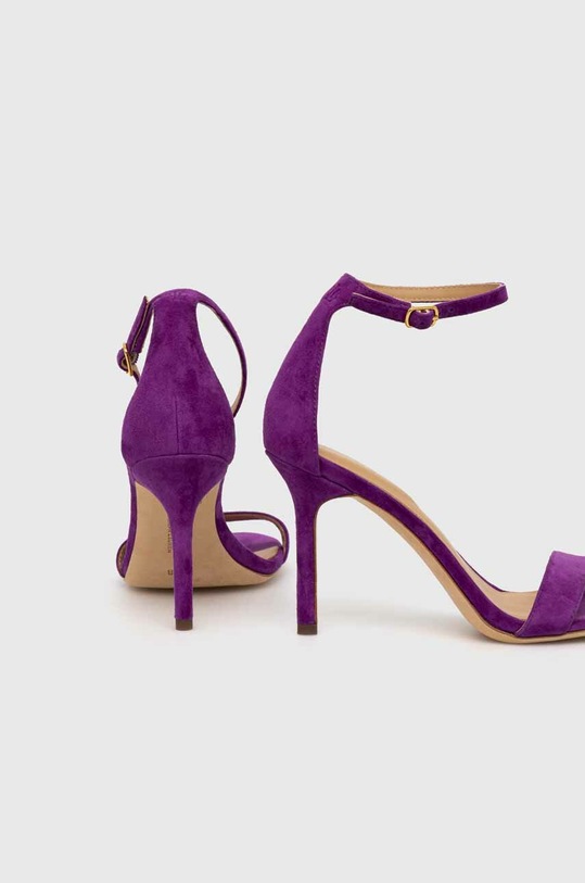 Obuwie Lauren Ralph Lauren sandały zamszowe Allie 802916355009.500 fioletowy