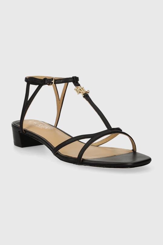 Kožené sandále Lauren Ralph Lauren Fallon 802920407001.001 čierna SS24