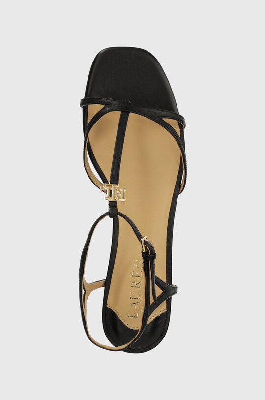 Kožené sandále Lauren Ralph Lauren Fallon čierna 802920407001.001