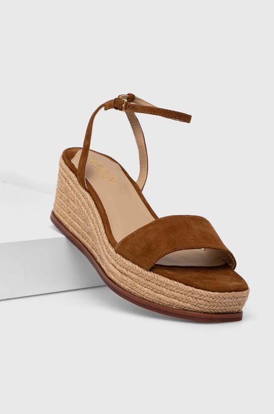 Lauren Ralph Lauren sandały zamszowe Leona 802920421002.200 brązowy SS24