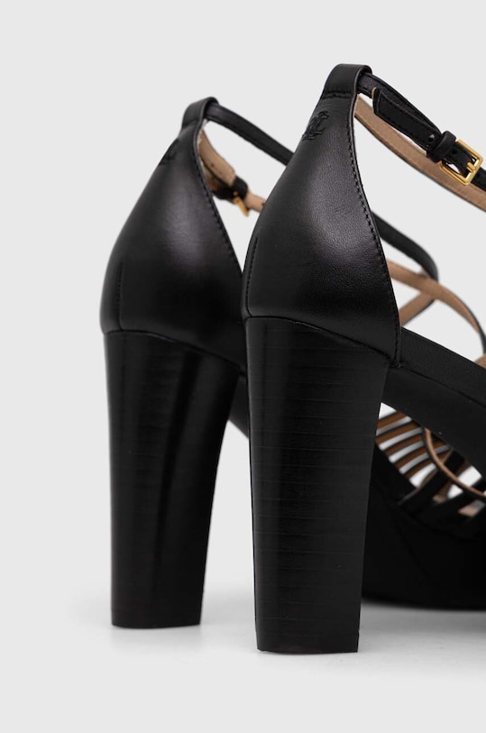 Încălțăminte Lauren Ralph Lauren sandale de piele Shelby 802920433002.001 negru