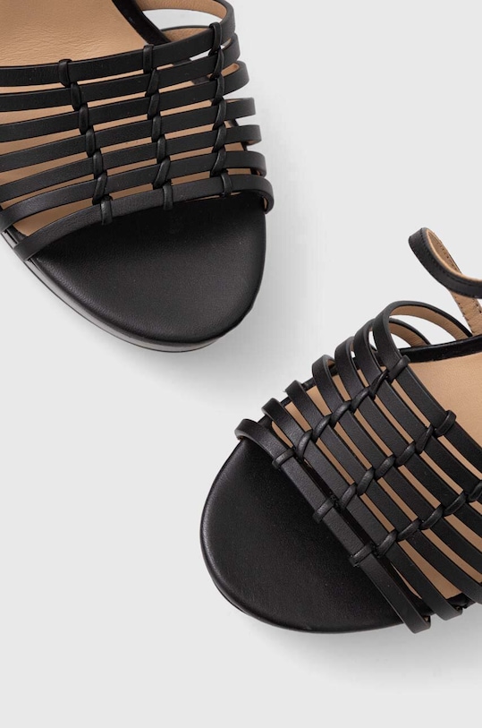 Lauren Ralph Lauren sandale de piele Shelby negru 802920433002.001