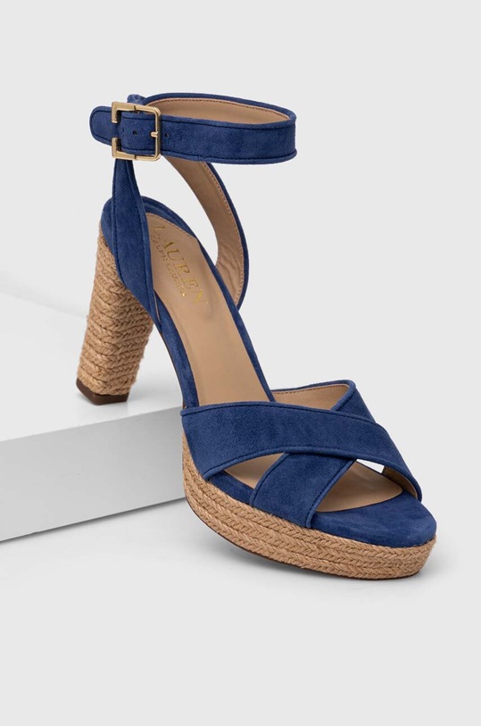 Sandali iz semiša Lauren Ralph Lauren Sasha 802925273004.400 mornarsko modra SS24