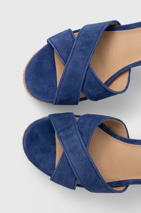 Sandali iz semiša Lauren Ralph Lauren Sasha mornarsko modra 802925273004.400