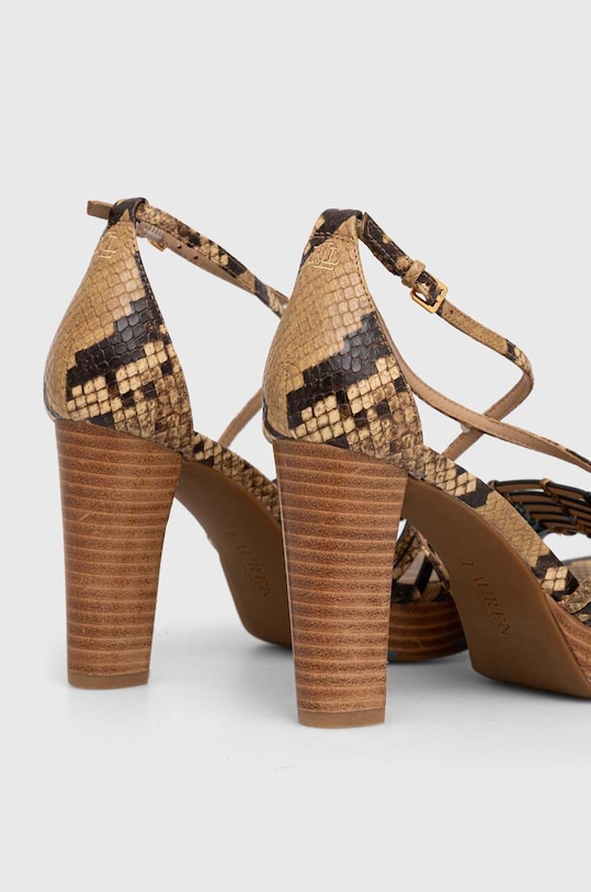 Obuwie Lauren Ralph Lauren sandały skórzane Shelby 802925332001.200 beżowy