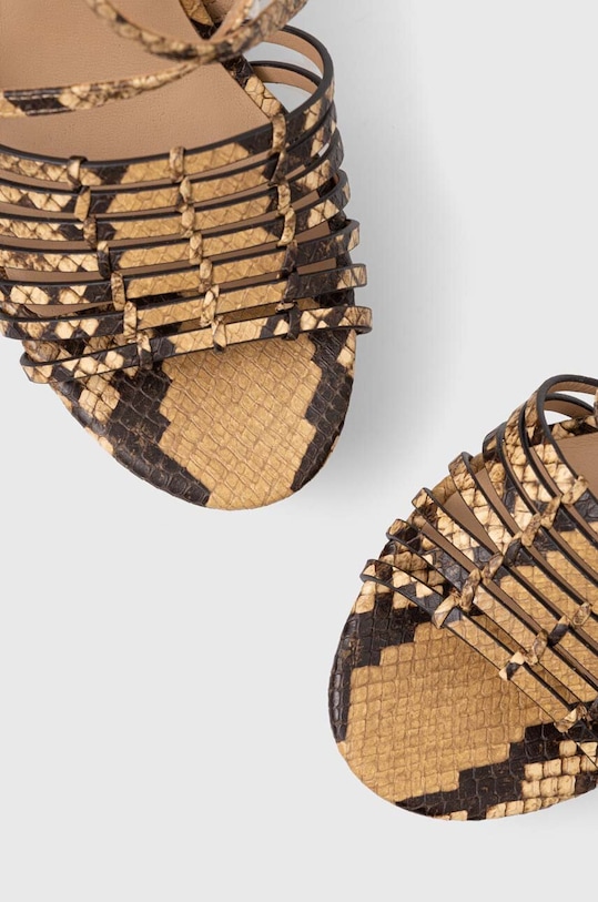 Lauren Ralph Lauren sandały skórzane Shelby beżowy 802925332001.200