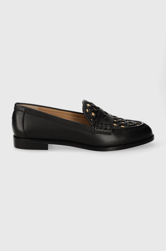 Lauren Ralph Lauren mocasini de piele Wynnie II piele negru 802925342001.001