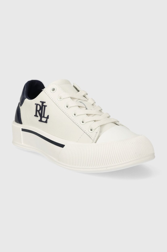 Lauren Ralph Lauren sneakersy skórzane Daisie 802925360001.100 biały SS24
