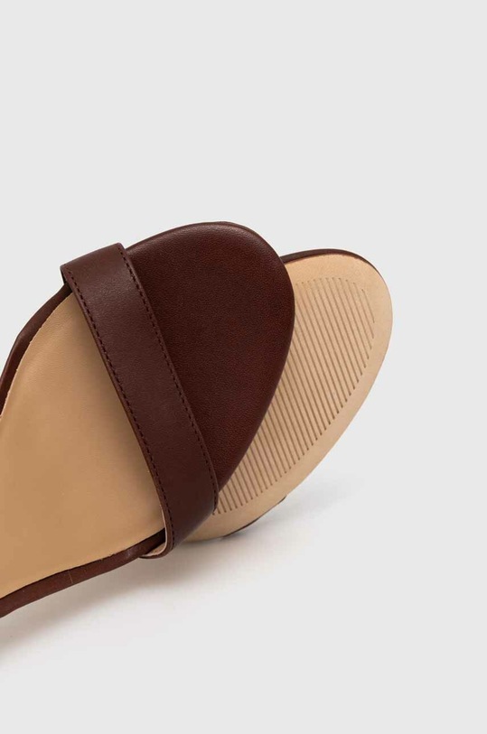 Lauren Ralph Lauren sandały skórzane Allie 802938333001.200 brązowy