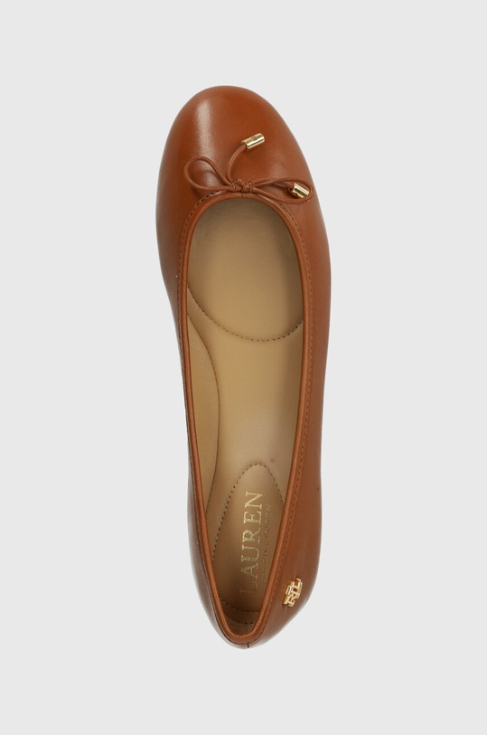 Шкіряні балетки Lauren Ralph Lauren Jayna коричневий 802940603002.270