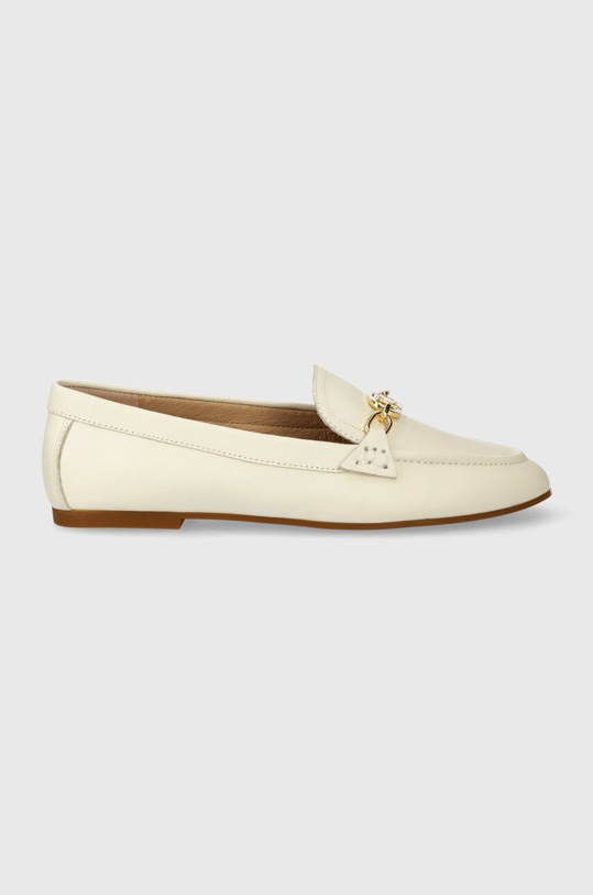 Lauren Ralph Lauren mokasyny skórzane Averi płaski beżowy 802834983003.101
