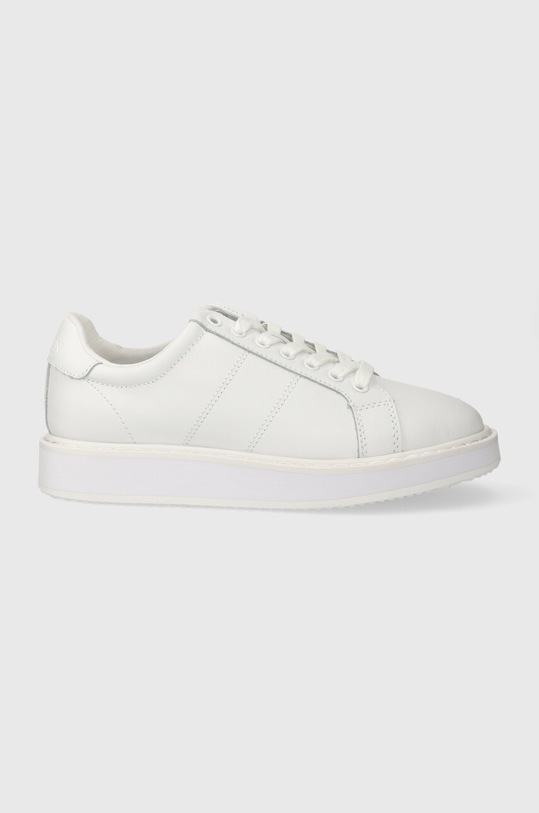 Lauren Ralph Lauren sneakersy skórzane Angeline 4 płaska biały 802875887001.100