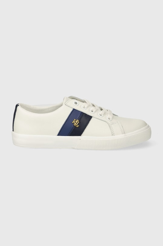 Δερμάτινα ελαφριά παπούτσια Lauren Ralph Lauren Janson II Janson II φλατ λευκό 802925365002.100