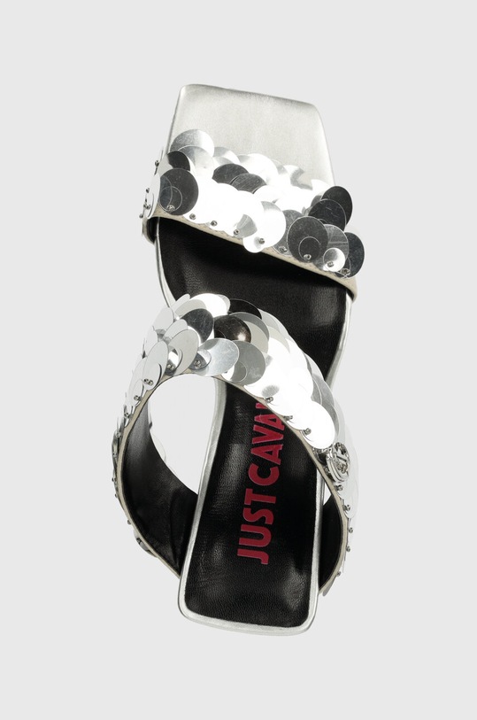 Just Cavalli klapki srebrny 76RA3S31ZSA37900