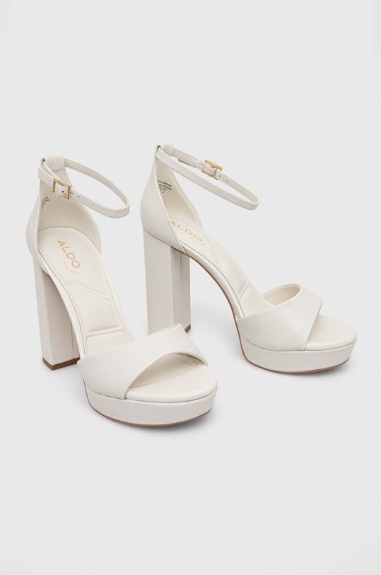 Aldo sandały skórzane Enaegyn2.0 słupek biały 13711894.ENAEGYN2.0