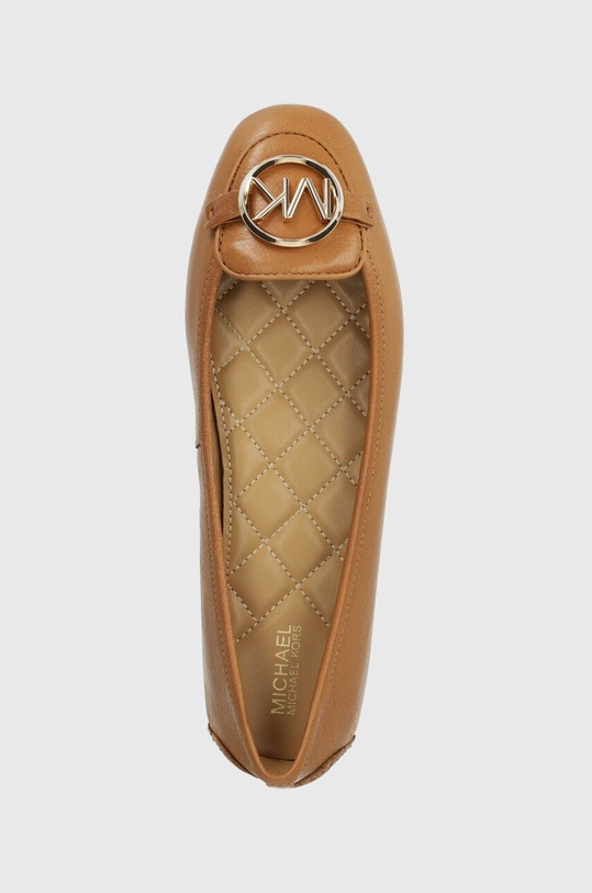 MICHAEL Michael Kors baleriny skórzane Lillie brązowy 40R9LIFP2L.174