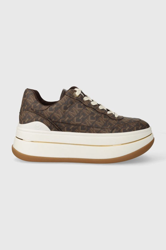 MICHAEL Michael Kors sneakersy Hayes platforma brązowy 43R4HYFS1B.200